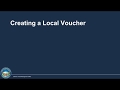 How to create a local voucher in dts