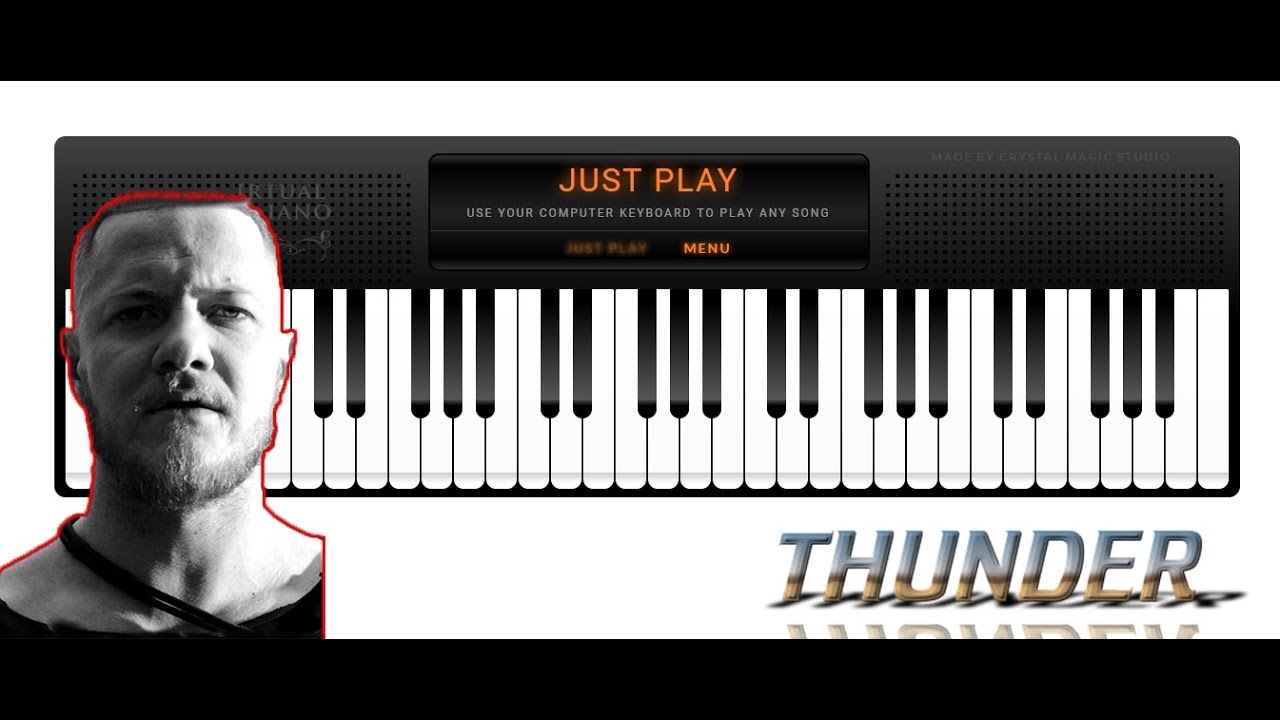 Virtual Piano Thunder Youtube - roblox virtual piano heathens by twenty one pilots youtube