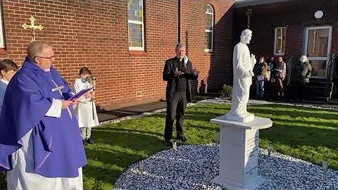 The Blessing of St Joseph's Statue by Monsignor Hu...