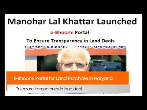 E Bhoomi Portal for Land Purchase in Haryana