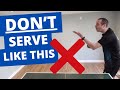 Dont serve like this  7 bad habits when practising serves