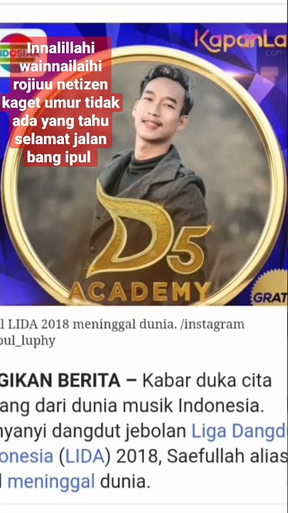 berita duka darnag dari syaiful finalis lida 2018 #lida2018 #lestikejora #dangdut #indosiar