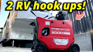 Harbor Freight Predator 5000 RV hook Up EASY! 2 RV connections!