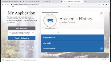 The Academic History Quadrant on Cal State Apply - MIST Program