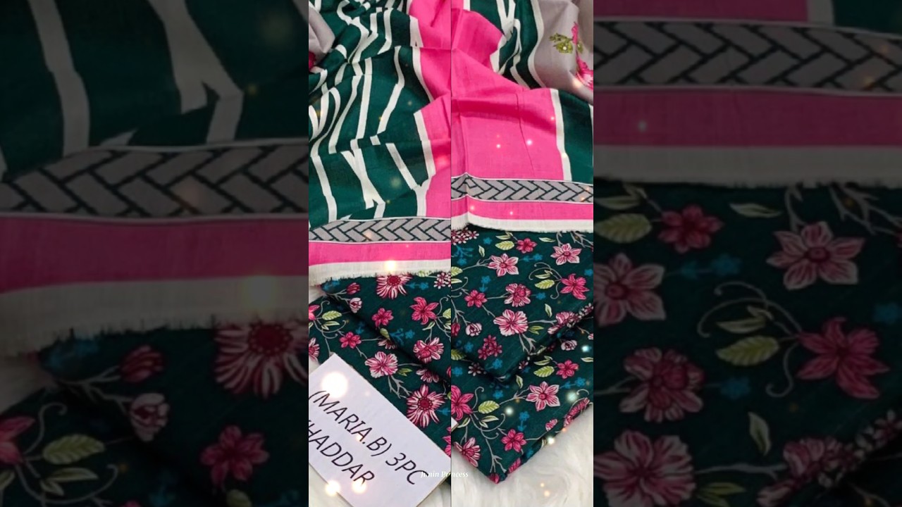 3Pc printed khaddar unstitch suits for women 2k25