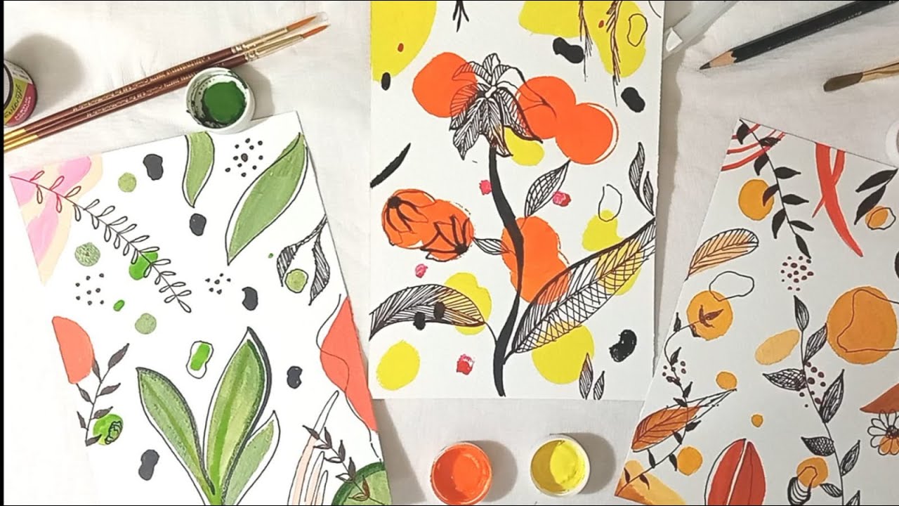 How to draw easy aesthetic cards|| aesthetic|| easy cards😃😃😃😃 - YouTube