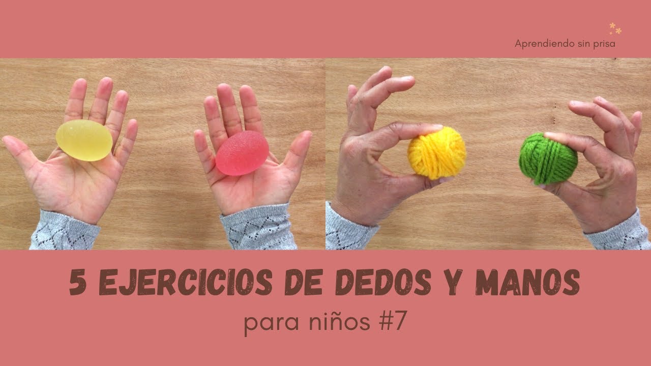 5 Ejercicios de manos y dedos para niños #7. Ejercicios con pelotas. 