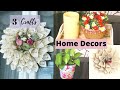 3 Easy Home Decor Ideas / How to Make DIY Home Decor at Home