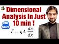 Units &amp; Measurement Class 11 Physics | Dimensional Analysis &amp; Formulas in One Shot! 🚀