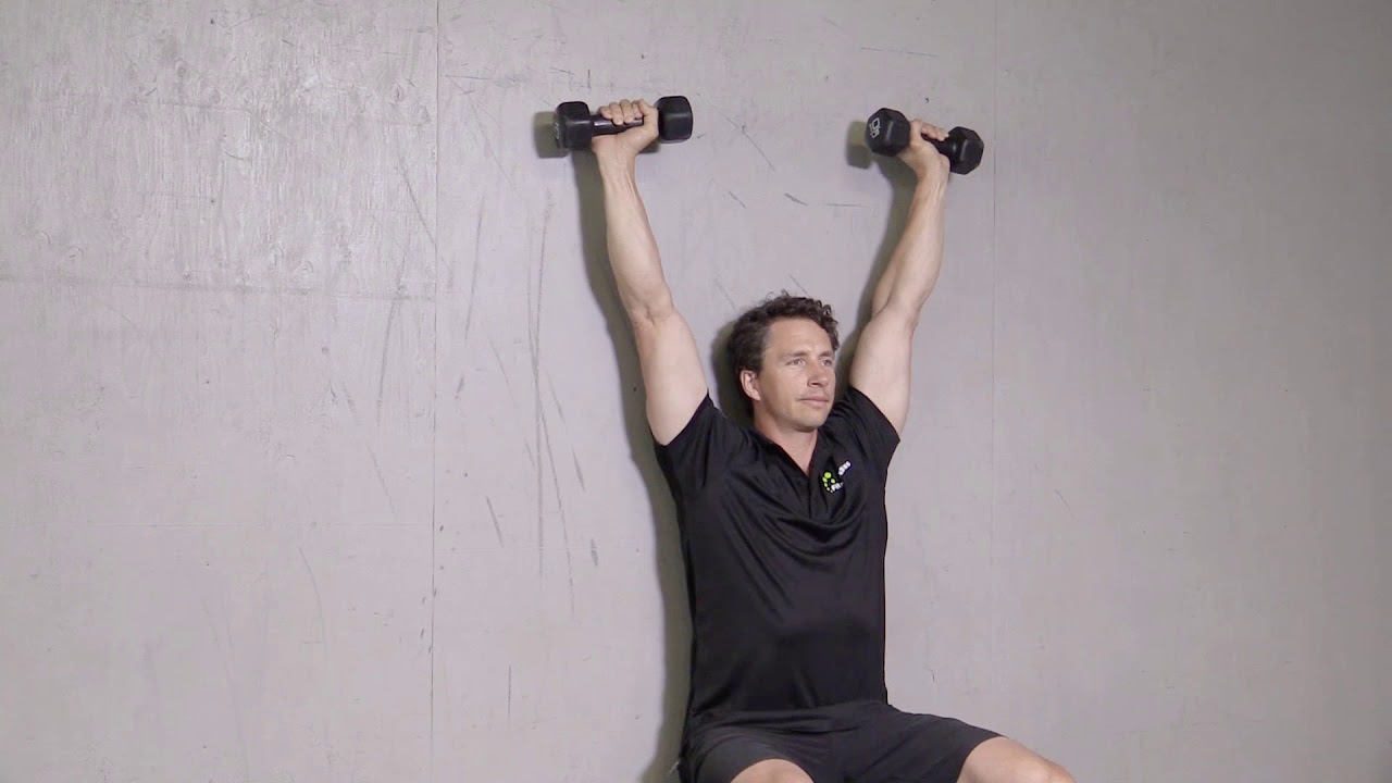 Dumbbell Back Supported Press Pronation Grip - YouTube