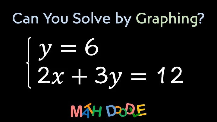 Solving System of Linear Equations by GRAPHING: 𝑦 = 6 and 2𝑥 + 3𝑦 = 12 | Step-by-Step Algebra