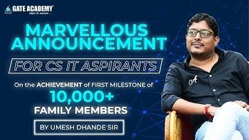 Marvellous Announcement For CS/IT Aspirants | By Umesh Dhande Sir