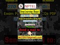 NPTEL Deep Learning Ropar Exam Preparation MCQs 2026 #jan-april #nptel #nptelexam
