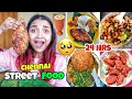 Vlog  eating chennai street food for 24 hours challenge  eating local food  kanyakumari travel
