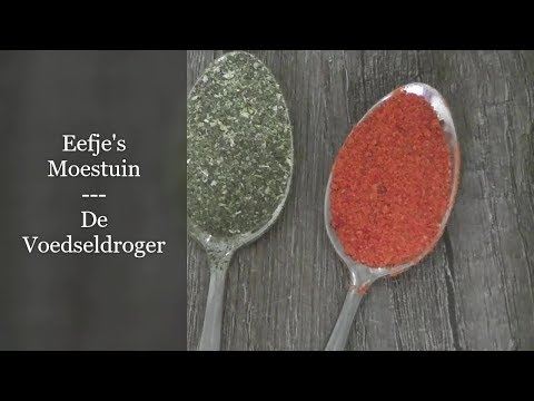 Boerenkool, andijvie en paprika drogen en bewaren.