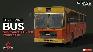 TEXTURING ANBESA BUS– SUBSTANCE PAINTER (TIMELAPSE)