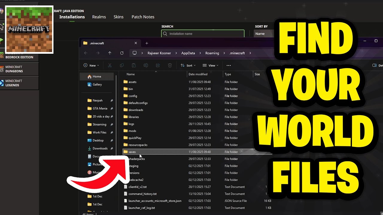 Minecraft World File Names How To Find Your Minecraft World Files - Fastest Guide - YouTube