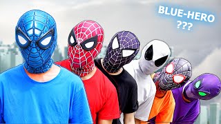 PRO 6 SPIDERMAN Team || BLUE is New Color SuperHero ??? ( Comedy Action Real Life ) by FLife TV