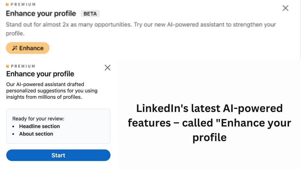 LinkedIn's latest AI-powered features Enhance your profile