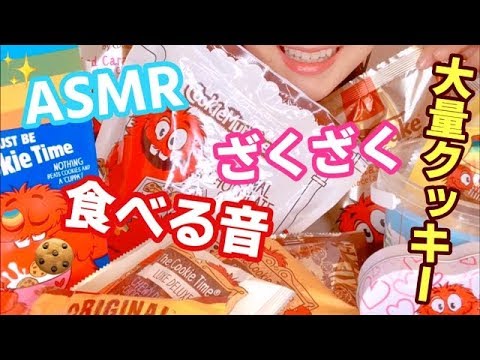 【咀嚼音ASMR】超大量のクッキーひたすら食べる。ザクザク 食べる音 クッキータイム！【スイーツちゃんねるあんみつ】