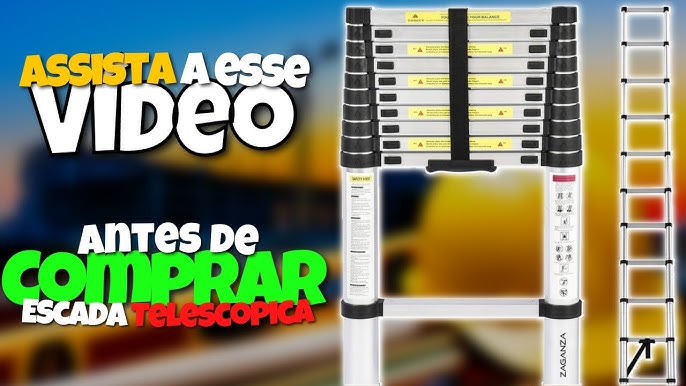 Escada Telescópica Alumínio 16 degraus 5metros multifuncional Knakasaki :  : Ferramentas e Materiais de Construção