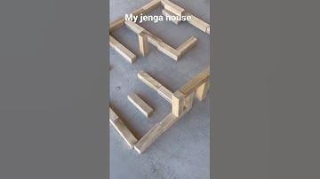 A house with a jenga blocks