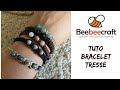 Tuto bracelet facile cordon cir avec perles en pierre naturelle partenariat beebeecraftcom