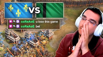 He bet that I got no chance of winning...