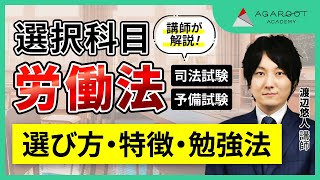 【司法試験】労働法 ガイダンス 渡辺悠人講師｜アガルートアカデミー