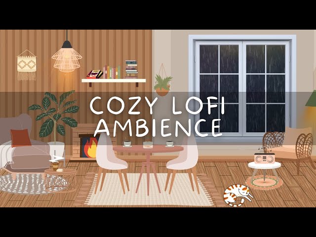Cozy Lofi Ambience - Night Coffee ☕ with Rain Sounds 🌧️ for Board Games, Relaxation, Study or Sleep class=