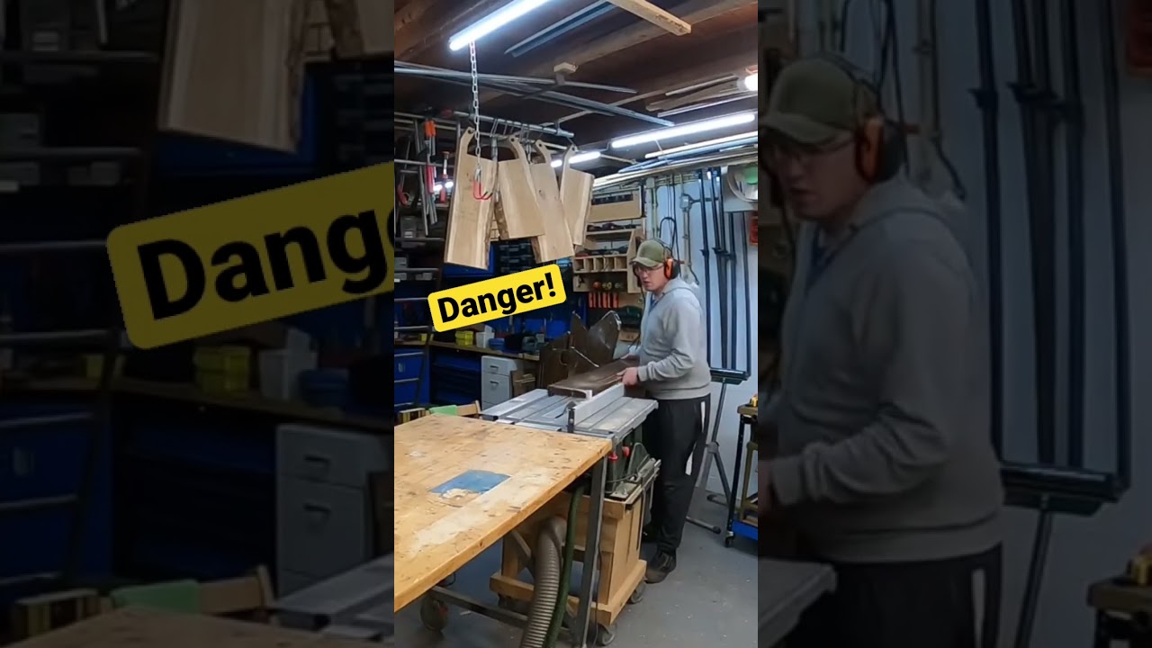 Dangerous Tablesaw move! How stupid can I be? Almost an accident! 