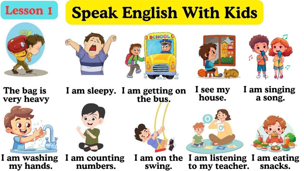Speak English With Kids | Spoken English For Kids | English Sentences ...