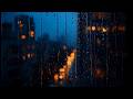 Fall Asleep Fast in Cozy Rainy Night City Window | Deep Relaxing Heavy Rain Sounds for Sleep Now!!!