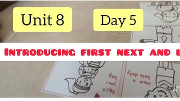 Unit 8 Daily routine Day 5 Introducing first next and last English EnnumEzhuthum 25-26