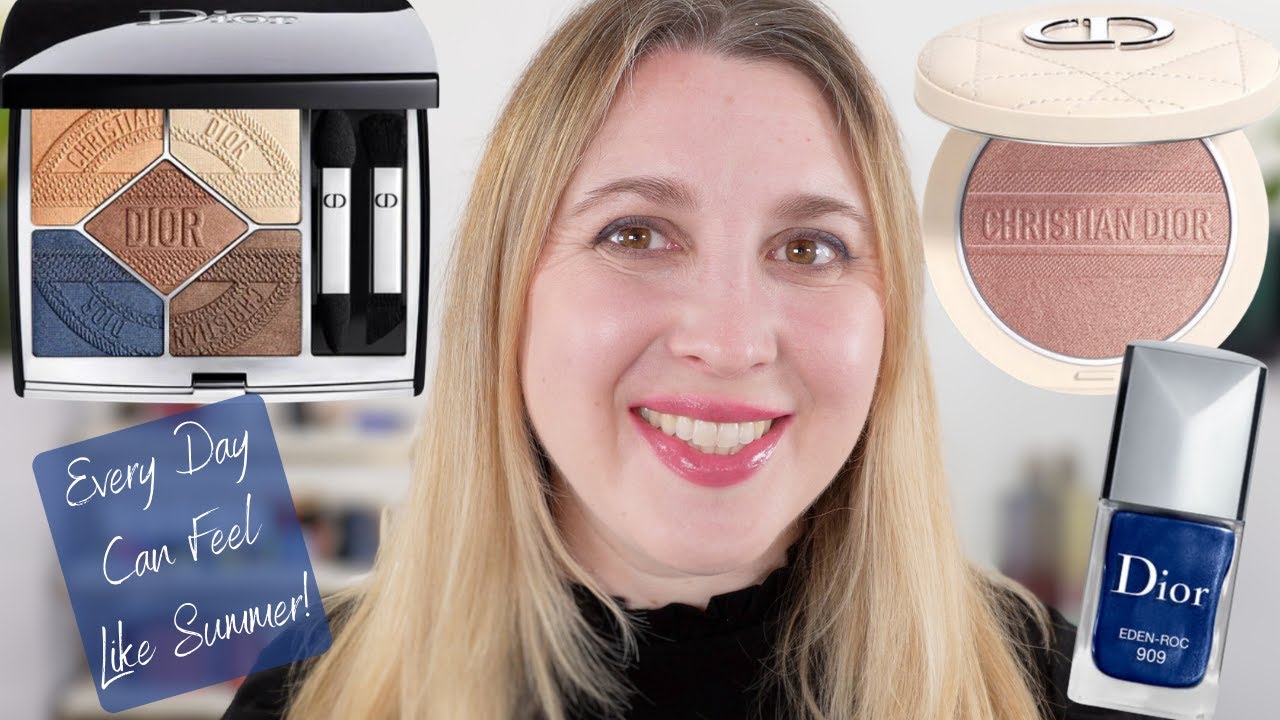 DIOR SUMMER 23 | Eden Roc Eyeshadow & Nail Polish, Coral Cruise Highlighter 