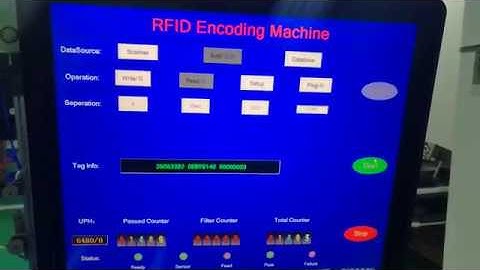 RFID tag production line in XMinnov quality control and data pre-program