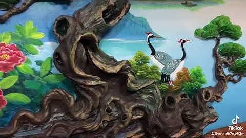 tranh đắp xi măng đẹp tại Hải Dương