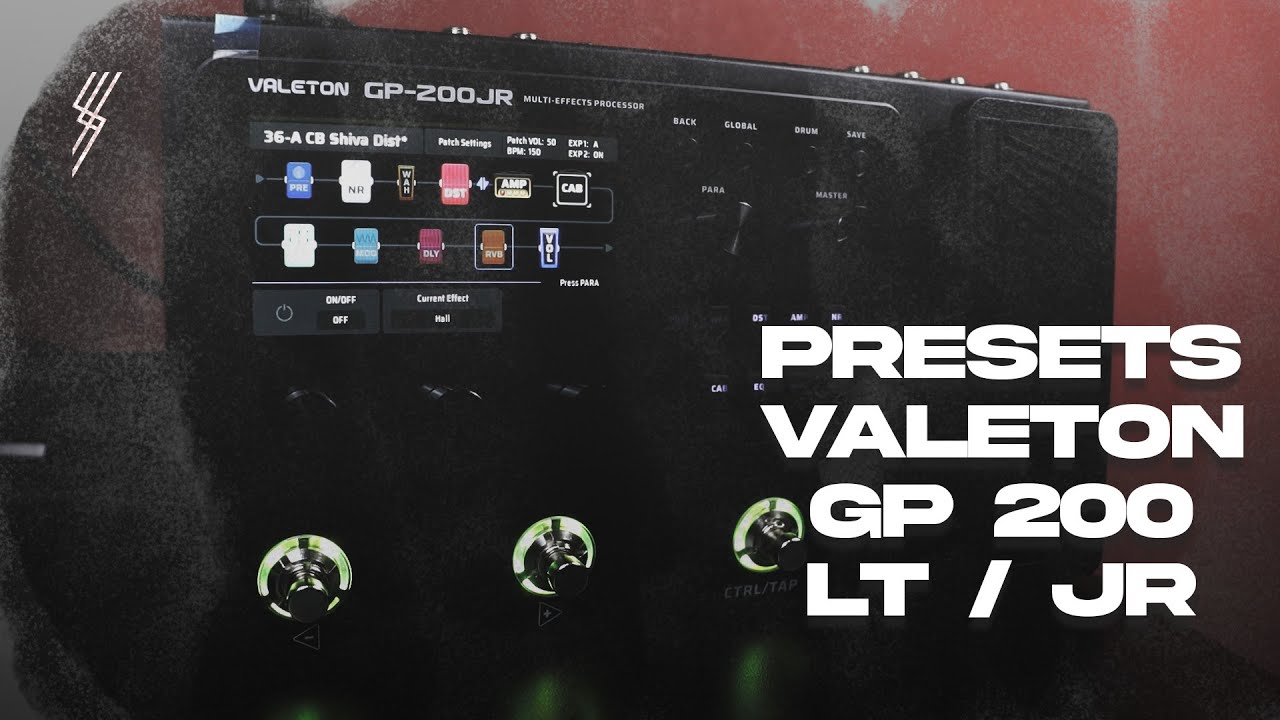 Meus Presets Pedaleira Valeton GP200 / LT / JR - YouTube