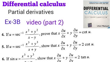 Differential calculus Partial derivatives BSc BA, Engineering level mathematics solution videopart 2