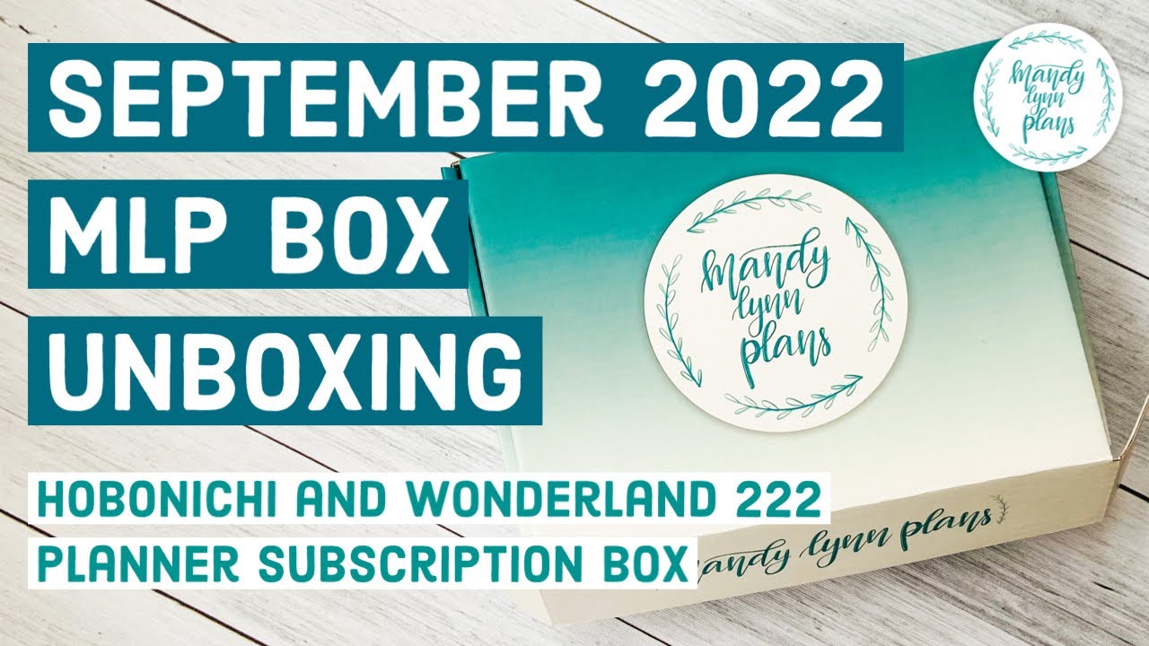 September 2022 MLP Box Unboxing || Mandy Lynn Plans || Planner Sticker Subscription