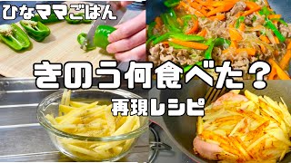 【料理vlog】韓国風春雨（チャプチェ）/千切りポテトのハムチーズパンケーキ/きのう何食べた再現レシピ/食費一か月25000円