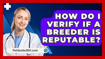 How Do I Verify If A Breeder Is Reputable? - PetGuide360.com