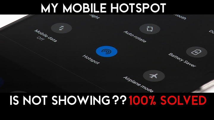 Why my laptop is not detecting my mobile hotspot