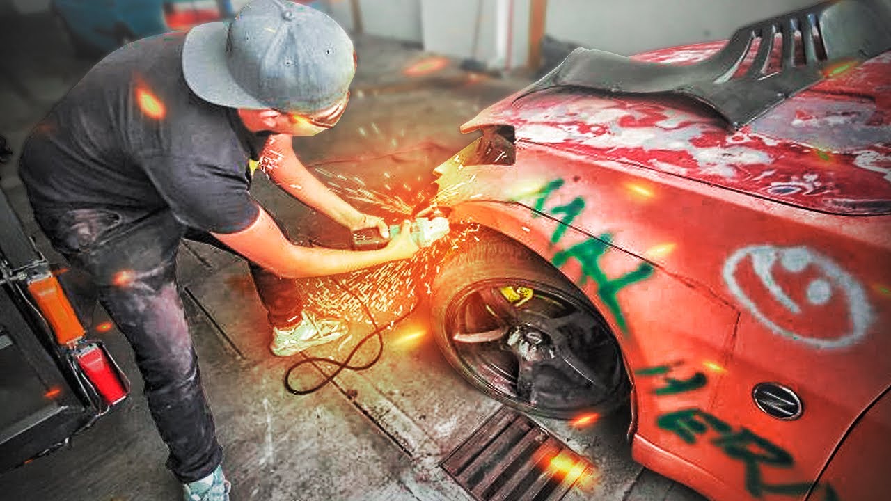 CORTANDO MI COCHE!! | WIDEBODY 350z | GUS LOPEZ |