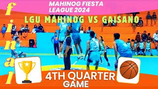 4TH QUARTER GAME: LGU MAHINOG VS.GAISANO TEAM | INTER- AGENCY SR.DIVISION FIESTA LEAGUE  | CAMIGUIN