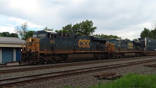 [HD] CSX Q157 Intermodal Train Westbound - Fairport, NY