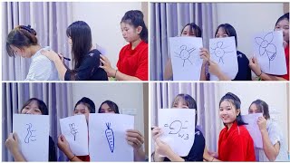 Draw on my back challenge | Siblings | Juliet Juju
