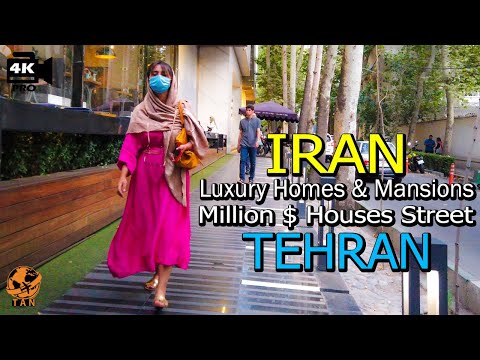 IRAN - Luxury Homes and Mansions - Million Dollar Houses Street, Tehran - Iran Cities Travel Vlog 4k