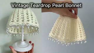 How to Crochet a Vintage Pearl Bonnet | Easy Retro Mesh Hat Tutorial (US Terms).