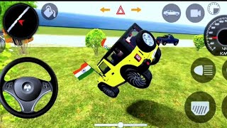 4×4 flying thar||modified Mahindra Red Thar Indian games||cars simulator ultimate -3D games 👿👿